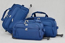 Комплект от три пътни чанта в синьо