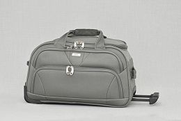 Малка пътна чанта с колела в сиво