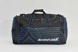 Спортен сак в черно със сини ленти