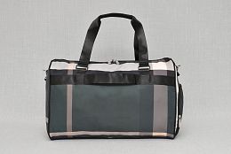 Сак със зелено-сиво каре