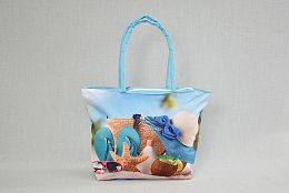 Плажна чанта със свеж принт