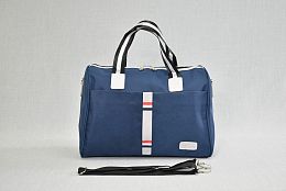 Малка текстилна чанта за ръчен багаж в тъмносиньо