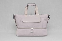 Сива чанта за ръчен багаж с две отделения