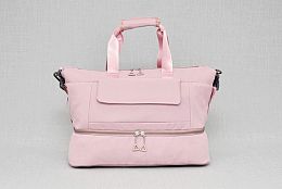 Розова чанта за ръчен багаж с две отделения