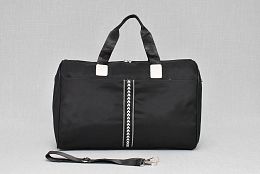 Черна чанта за ръчен багаж от текстил