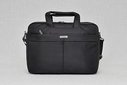 Бизнес чанта от текстил в черно