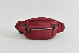 Чанта за кръст в цвят бордо