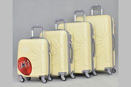 Комплект 4 куфара в жълто