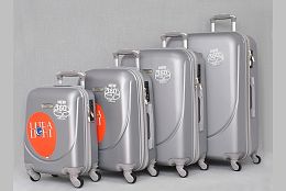 Комплект 4 куфара в сребрист цвят