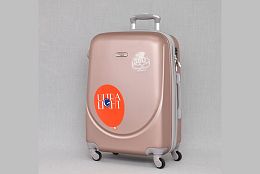 Среден куфар в розово