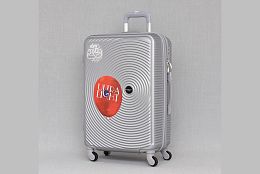 Среден куфар ABS в сребрист цвят