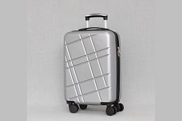 Кабинен ABS куфар в сребрист цвят