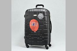 Среден релефен куфар ABS в черно