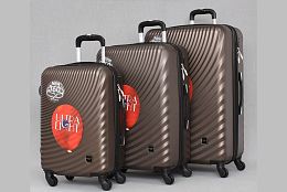 Комплект 3 куфара в кафяво