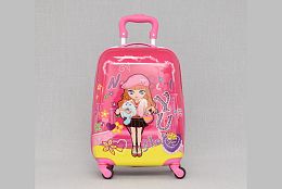 Детски куфар с момиче с коте