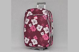 Голям текстилен куфар с цветя