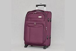 Малък текстилен куфар в лилаво