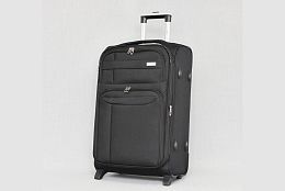 Среден текстилен куфар в черно